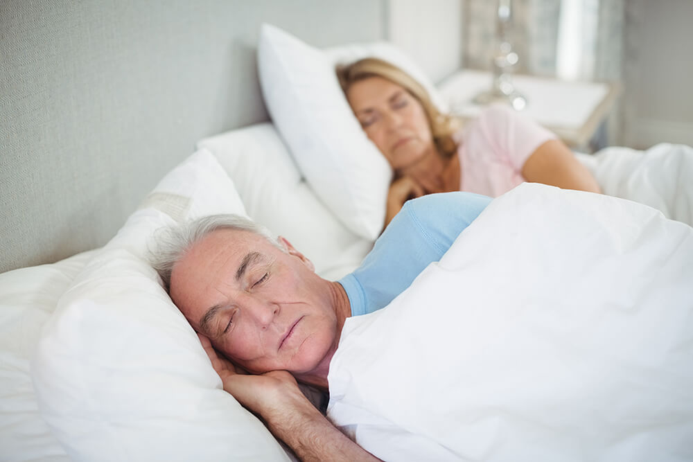 old sleeping couple